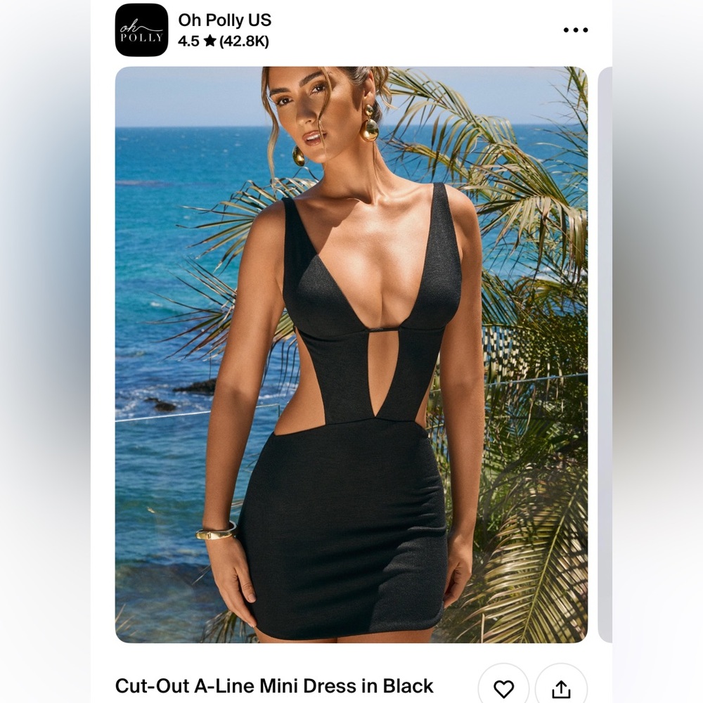 Cut out A-line mini dress Oh Polly